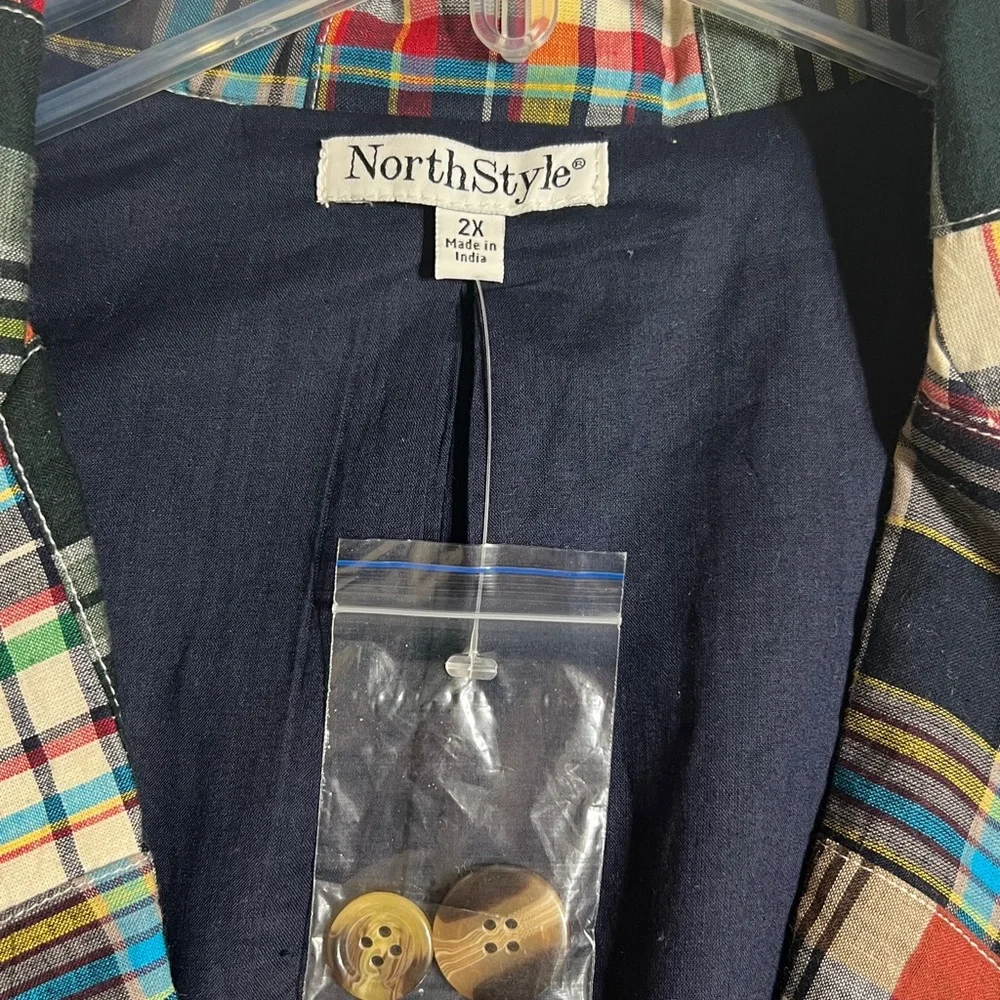 NEW! North Style Madras blazer - Picture 2 of 5